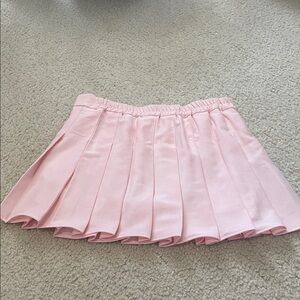 Pink Pleated Women's Mini Skirt with shorts M